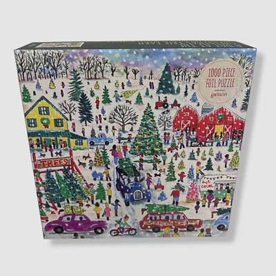 $20 Galison Michael Storrings Christmas Tree Farm 1000-Piece Foil Puzzle - Image 1 of 4