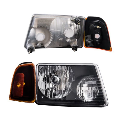 Faros para Ford Ranger 2001-2011 ámbar esquina luces de señalización izquierda+derecha negro Foto 1 de 4