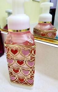 BATH & BODY WORKS 💕 SPARKLY HEARTS FOAMING SOAP HOLDER SLEEVE ~ NWT +FAST SHIP