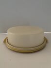 VTG Tupperware Harvest Gold Cake Pie carrier without handle