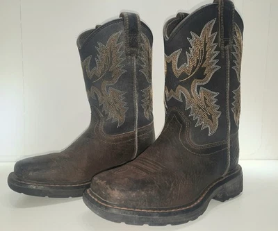 Botas occidentales Ariat niño talla 11,5 Workhog Bruin punta cuadrada 11,5 Foto 1 de 4