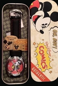 Disney Mickey Mouse Authentic Comics Uhr mit Blechdose - Bild 1 von 3