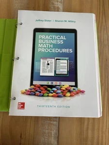 Practical Business Math Procedures by Sharon M. Wittry and Jeffrey Slater Binder - Imagen 1 de 4