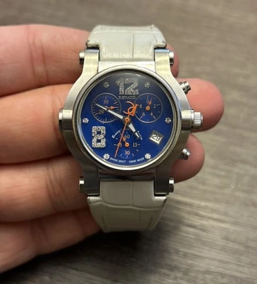 Reloj cronógrafo Renato Beauty para mujer con detalles de diamantes azul Foto 1 de 4