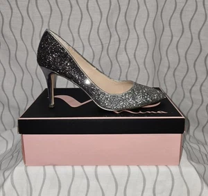 Nina Cleonie-YY Silver/Pewter Ombré 3.5in Pointed Toe Heels Womens Size 9M New - Picture 1 of 11