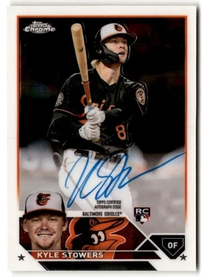 Kyle Stowers 2023 Topps Chrome Rookie Auto #RA-KS Baltimore Orioles - Image 1 of 2