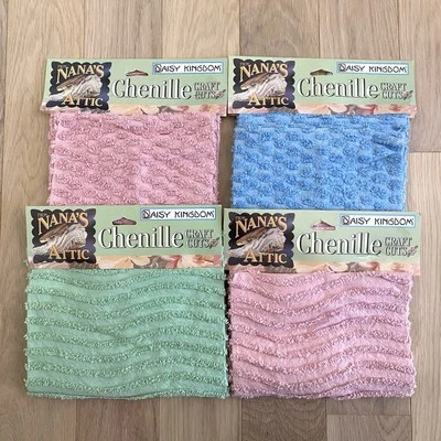 Vintage Lot Daisy Kingdom Chenille Craft Cuts Nana's Attic 17"x28" Pastels New - Image 1 of 4