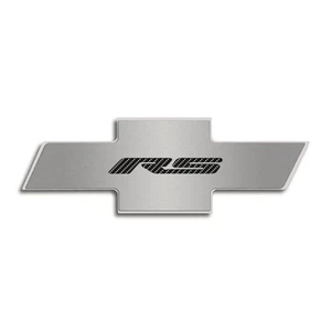 Hood Badge Orange Carbon Fiber 'RS' Inlay for 10-15 Chevy Camaro [fits OEM Pad] - Picture 1 of 3