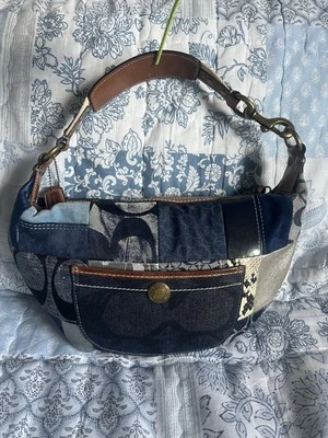 Bolso de mano Hobo Coach Vintage Denim Patchwork 10019 Foto 1 de 4