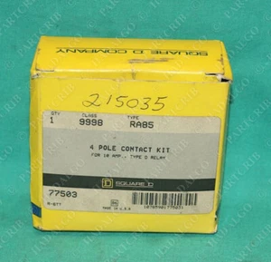 Square D RA85 4 Pole Contact Kit 10amp 10a Relay 9998 9998RA85 contactor starter - Picture 1 of 2