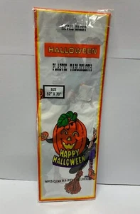 Vintage 90’s Halloween Table Cover Flying Witches Pumpkins 52”x70” NOS Royal Crest - Bild 1 von 4
