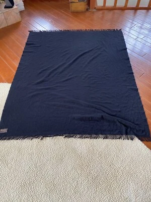 "Manta/manta negra Loro Piana lujosa 100 % cachemira 58"" X 70"" hecha en Italia" Foto 1 de 3