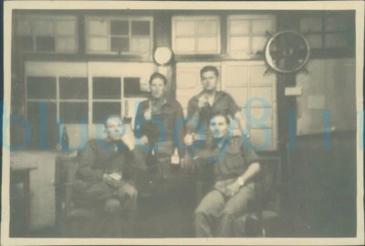 1946 Japan Kure RE Workshop Lads beers water tank Orig Photo by British Soldier - Image 1 of 2
