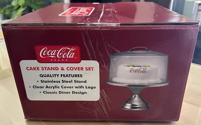 Juego de soporte y cubierta para pasteles Coca-Cola vintage con caja - COKE coleccionable - TableCraft Foto 1 de 4