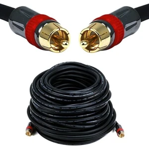 75FT Premium RCA Male to Male SPDIF Digital Coax Audio Video Cable Cord Gold CL2 - Picture 1 of 3