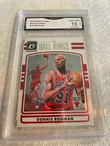 DENNIS RODMAN BULLS 2016 DONRUSS OPTIC HALL KINGS # 11 GRADO 10 L@@@K - Imagen 1 de 2