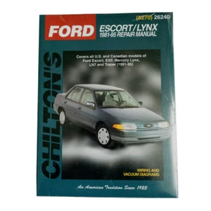 Manual de reparación de Chilton #(8270) 26240 1981-1995 Ford Escort/Lynx - Imagen 1 de 6
