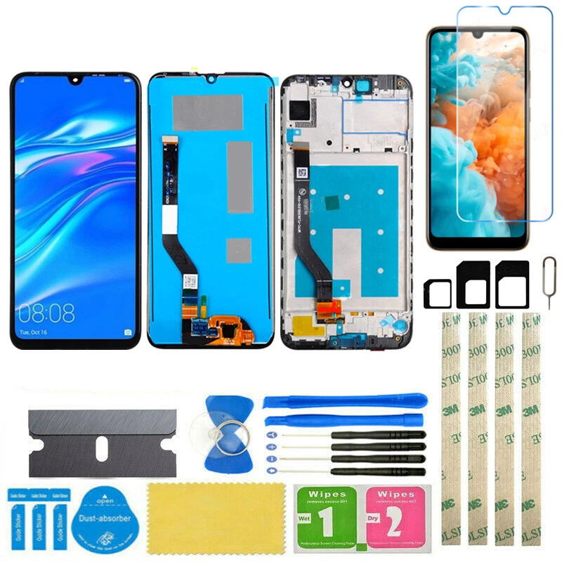 Conjunto digitalizador pantalla táctil pantalla LCD para Huawei Y7 2019 DUB-LX1 + marco Foto 1 de 4
