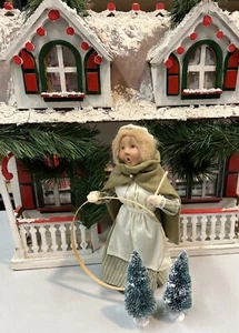 Byers Choice 1998 Created For Williamsburg Exclusive Girl with Hoop 9,5" Vintage - Bild 1 von 7