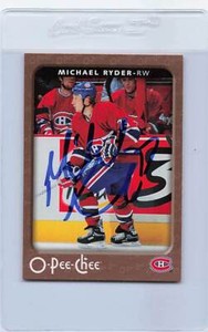2006/07 OPC #257 Michael Ryder Canadiens Signed Auto *H5489