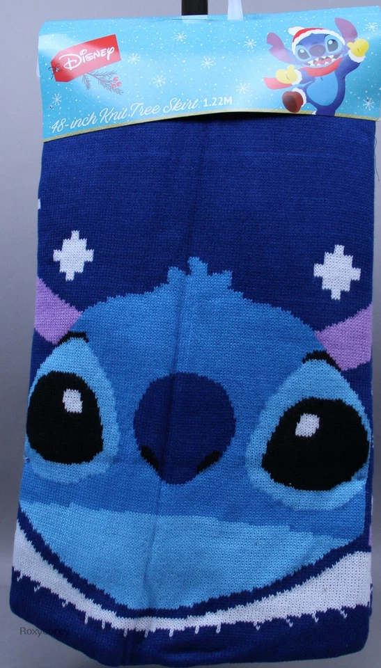 Disney 48" Lilo & Stitch White & Blue Christmas Holiday Tree Skirt NWT - Image 1 of 1