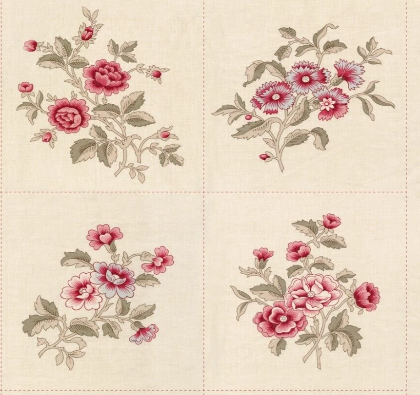 ANTOINETTE Panel French General Moda Fabric Quilting Floral Pearl 1 yd 13958-11 - Image 1 of 3