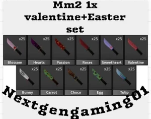 Roblox MM2 Murder Mystery 2 Valentine+easter Set *Check Description* - Picture 1 of 2