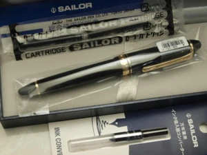 Sailor Profit Standard 21 Black 21K Music-nib with converter 11-1521-920 - Picture 1 of 7