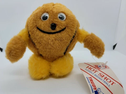 Vintage Hotshot, The Cuddle Basketball Plush | Official NBA 1983 | Trudy Toys Cover