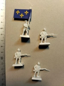 4 x FRENCH INFANTRY MINIATURE HOLD THE LINE/THE FRENCH & INDIANS WAR/ G150 - Imagen 1 de 1