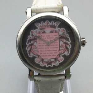 Juicy Couture Watch Women 36mm Silver Tone Fairytale Dial Leather New Battery - Picture 1 of 16
