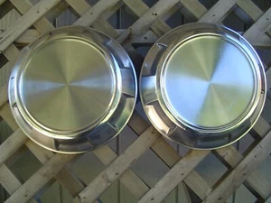 2 DODGE PICKUP TRUCK POWER WAGEN CHRYSLER PLYMOUTH MOPAR HUBCAPS WHEEL COVERS - Picture 1 of 9