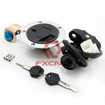 Juego de llaves de bloqueo de asiento tapa de combustible interruptor de encendido CNC Fit Kawasaki Z1000 2010-2016 Foto 1 de 4