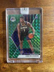 2019-20 Panini Mosaic Rookie Green Prizm Zion Williamson #209 RC - Panini Sealed