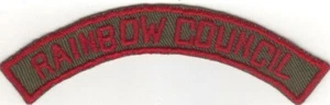BOY SCOUT RAINBOW COUNCIL KHAKI & RED 1/2 STRIP 1/2KR-1 - Picture 1 of 2