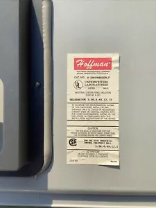 HOUSTON STOCK NEW HOFFMAN A-20H2006GQRLP WALL MOUNT FIBERGLAS ENCLOSURE NEMA 4X - Picture 1 of 8