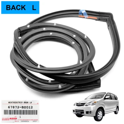 Rear Lh Door Rubber Weatherstrip Seal Fits Toyota AVANZA 2004 2011 - Image 1 of 4