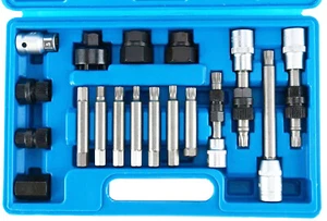 JUEGO DE PUNTAS Y LLAVES PARA ALTERNADORES 18 PIEZAS Xzn, Torx Hexagonales -1072 - Imagen 1 de 9