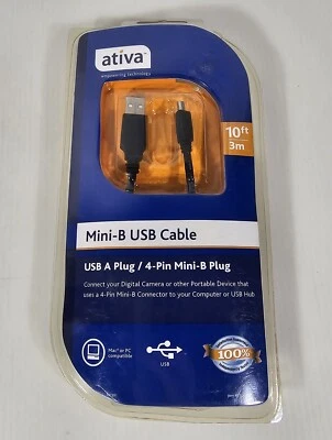 Cable USB Ativa Mini-B, NUEVO Foto 1 de 4