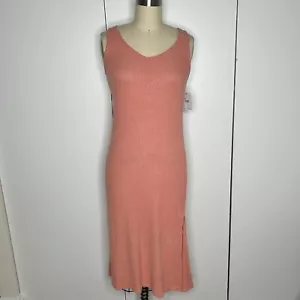 Abito Midi Nuovo con etichette O'Neill da donna a costine lavorato a maglia salmone cross taglia XS - Foto 1 di 12