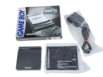 Nintendo Game Boy Advance SP - Graphite AGS-101 Bundle Complete Original Box - Image 1 of 4