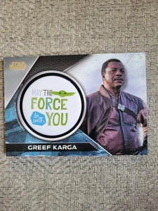 Star Wars Mandalorian Season 2 COMMEMORATIVE BUTTON RELIC MC-KMF / GREEF KARGA - Picture 1 of 2