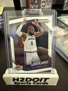 2024-25 Panini Prizm Black LeBron James #52 White Prizm Color Match Lakers /175 - Picture 1 of 2