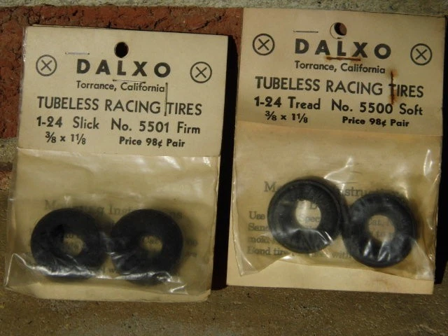 DALXO 2 x пара масштаб 1/24 гоночные шины бескамерные мягкие и твердые скользящие шины новые из старых запасов - Изображение 1 из 3