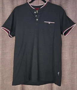 Polo Scott James uomo L nera manica corta elasticizzata slim tasca golf - Foto 1 di 7