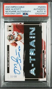 2023 Impeccable /99 Nickname "A-Train" Mike Alstott Auth Auto PSA 10 Pop 2 Rare! - Bild 1 von 3