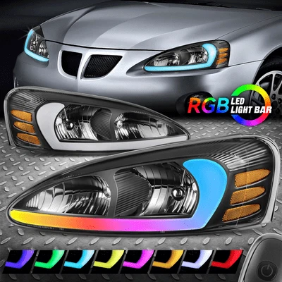 [Arranque animado secuencial RGB LED DRL] para 04-08 Grand Prix faros lámparas Foto 1 de 4