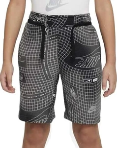 Nike Jordan Big Kids' Sportswear Club Fleece Shorts Black print Size S - Picture 1 of 2