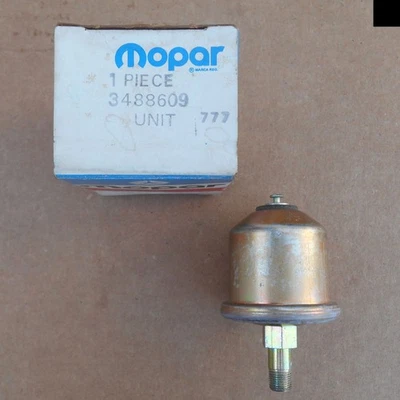 Nuevo de Lote Antiguo Mopar Interruptor de Presión de Aceite 1965-1989 Dodge Plymouth Chrysler 3488609  Foto 1 de 4