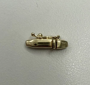 Chiusura in oro giallo 14 kt design scatola italiana 14,50 mm ritrovamento made in Italy - Foto 1 di 8